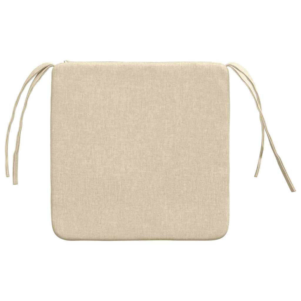 Sitzkissen 4 pcs Hellgrau 40 x 40 x 3 cm Stoff