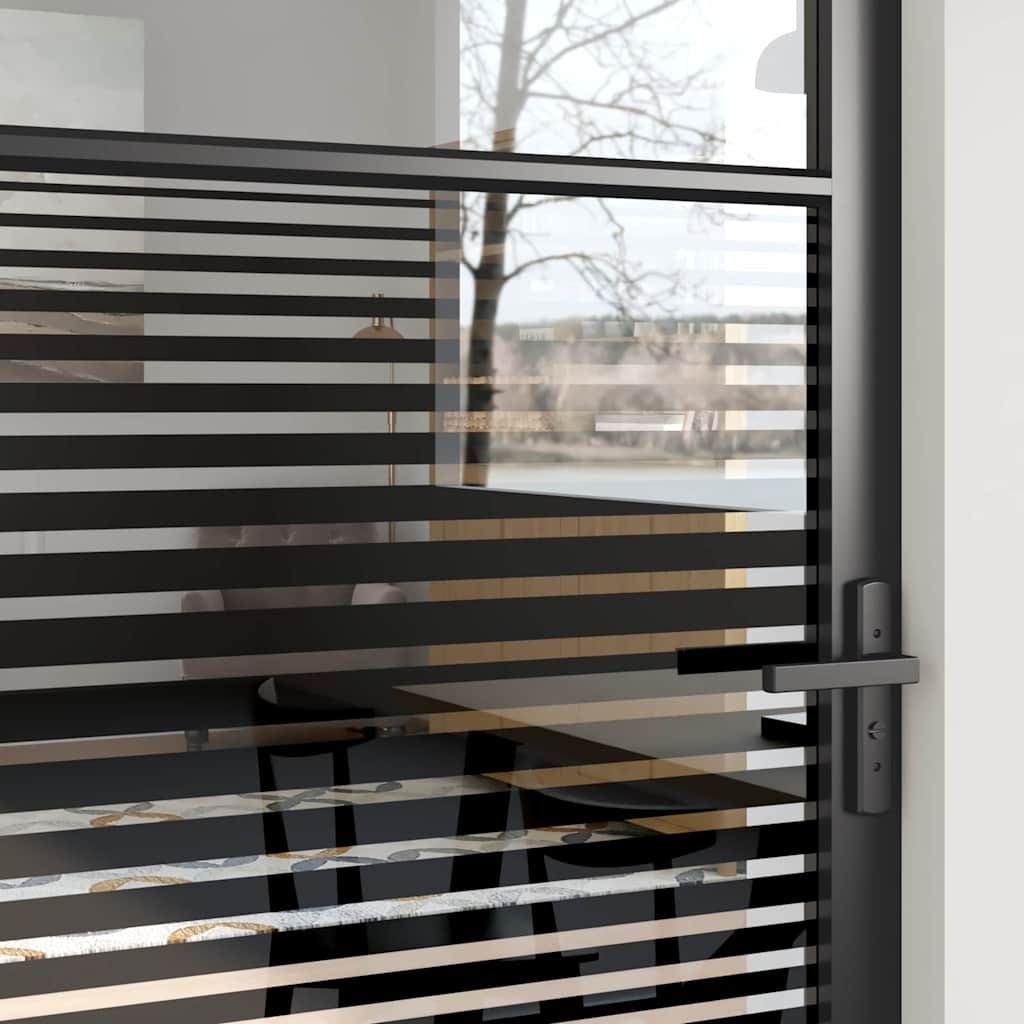 Innentür ESG Glas und Aluminium 76x201,5 cm Schwarz