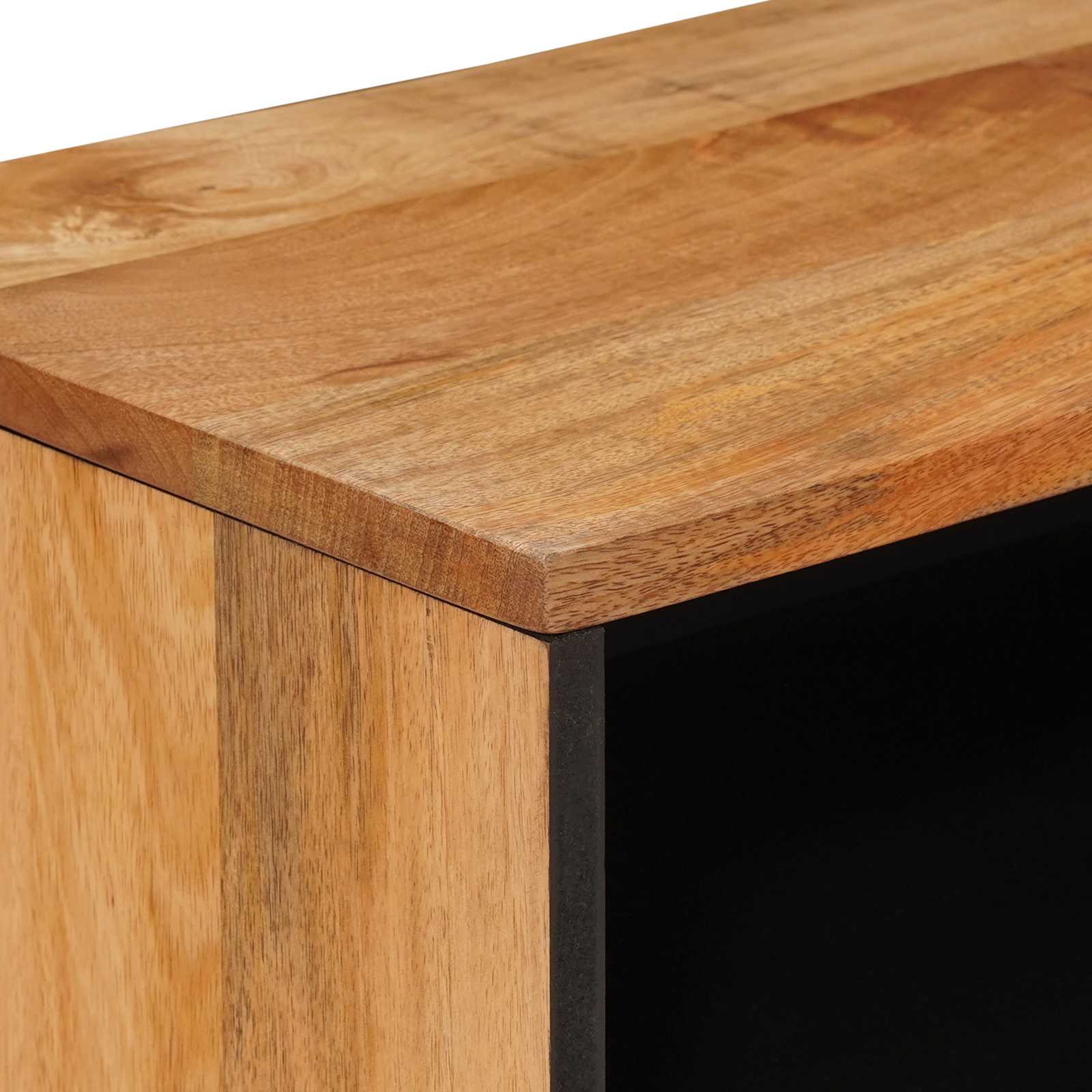 TV-Schränk mit Tür Walnuss 80 x 33 x 46 cm Massivholz Mango