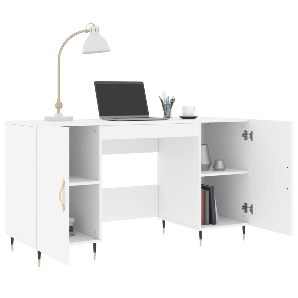 Schreibtisch Betongrau 140x50x75 cm Holzwerkstoff