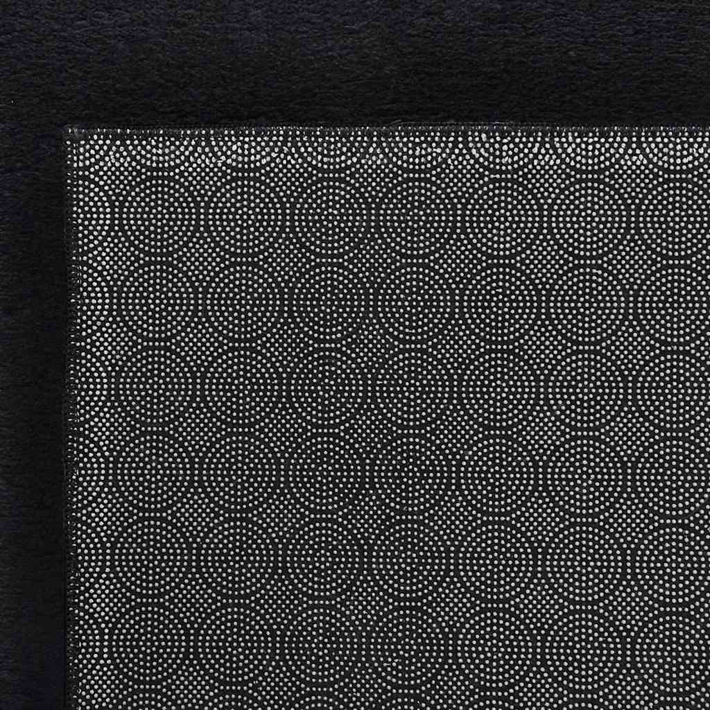 Teppich Waschbar Flauschig Kurzflor 160x230 Rutschfest Schwarz
