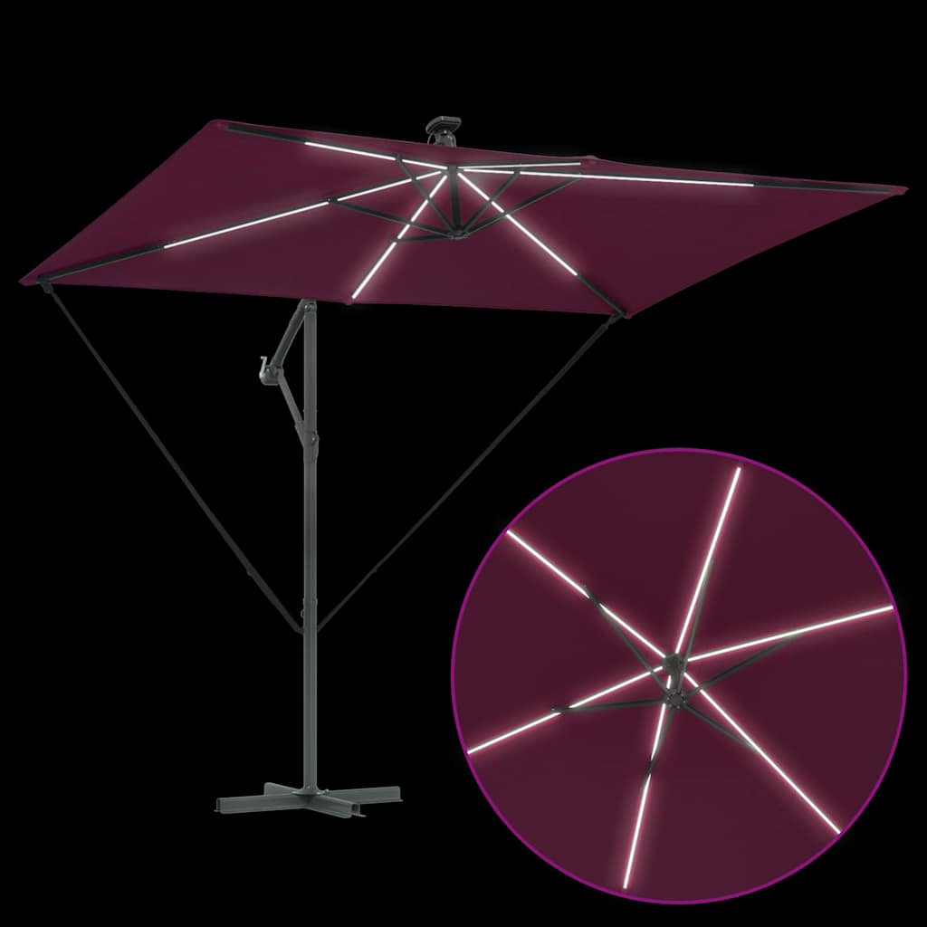 Sonnenschirm Sand 294 x 200 x 270 cm Polyester und Aluminium