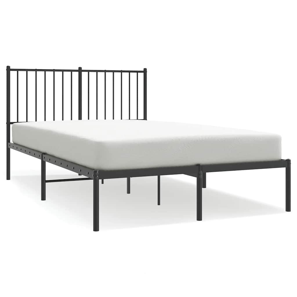 Bettgestell Metall Schwarz 75x190 cm