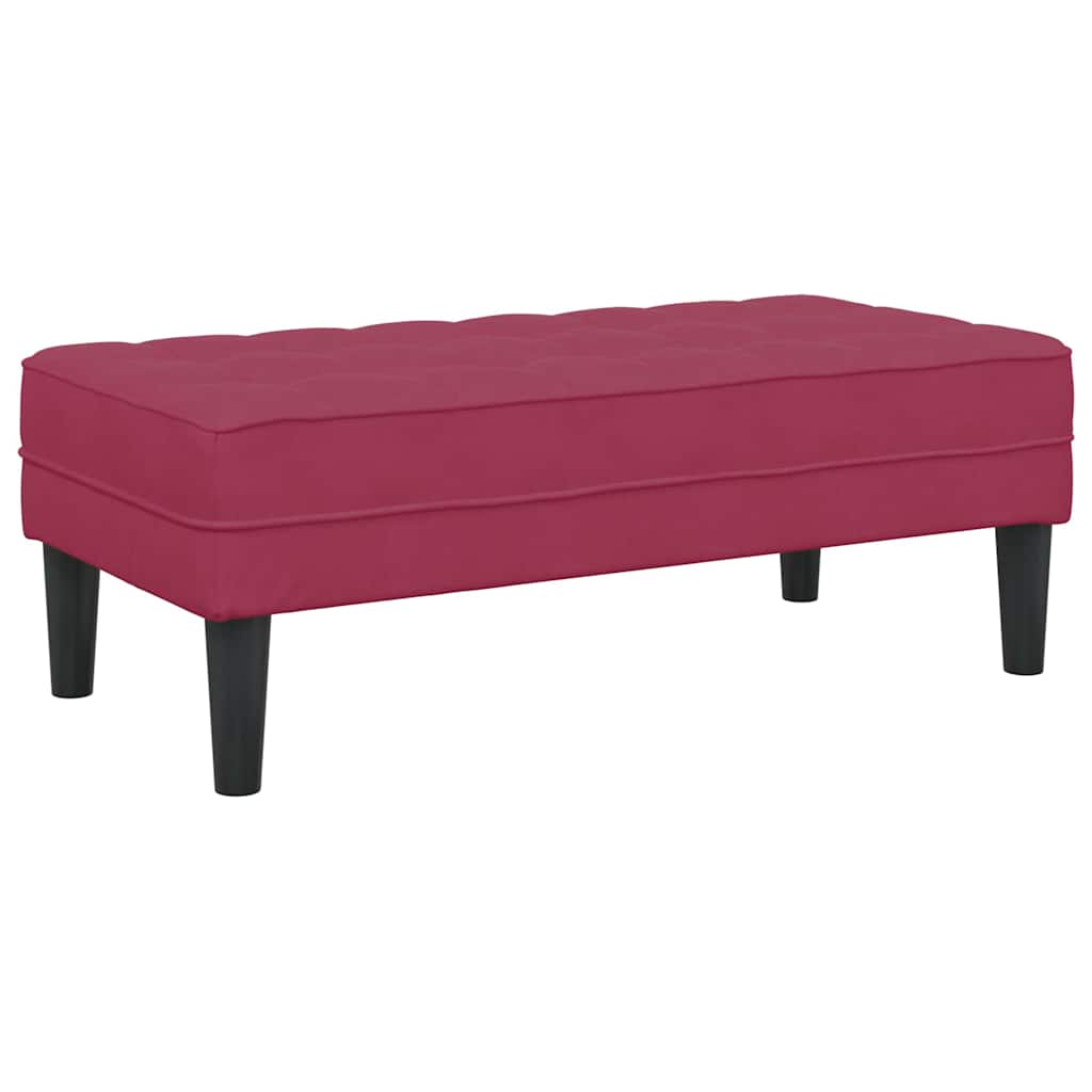 Bank mit Kissen Hellgrau 113 x 57 x 39 cm Samt