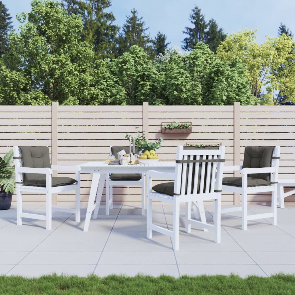 Niedriglehner-Auflagen 2 Stk Melange Anthrazit 100x50x7cm Stoff