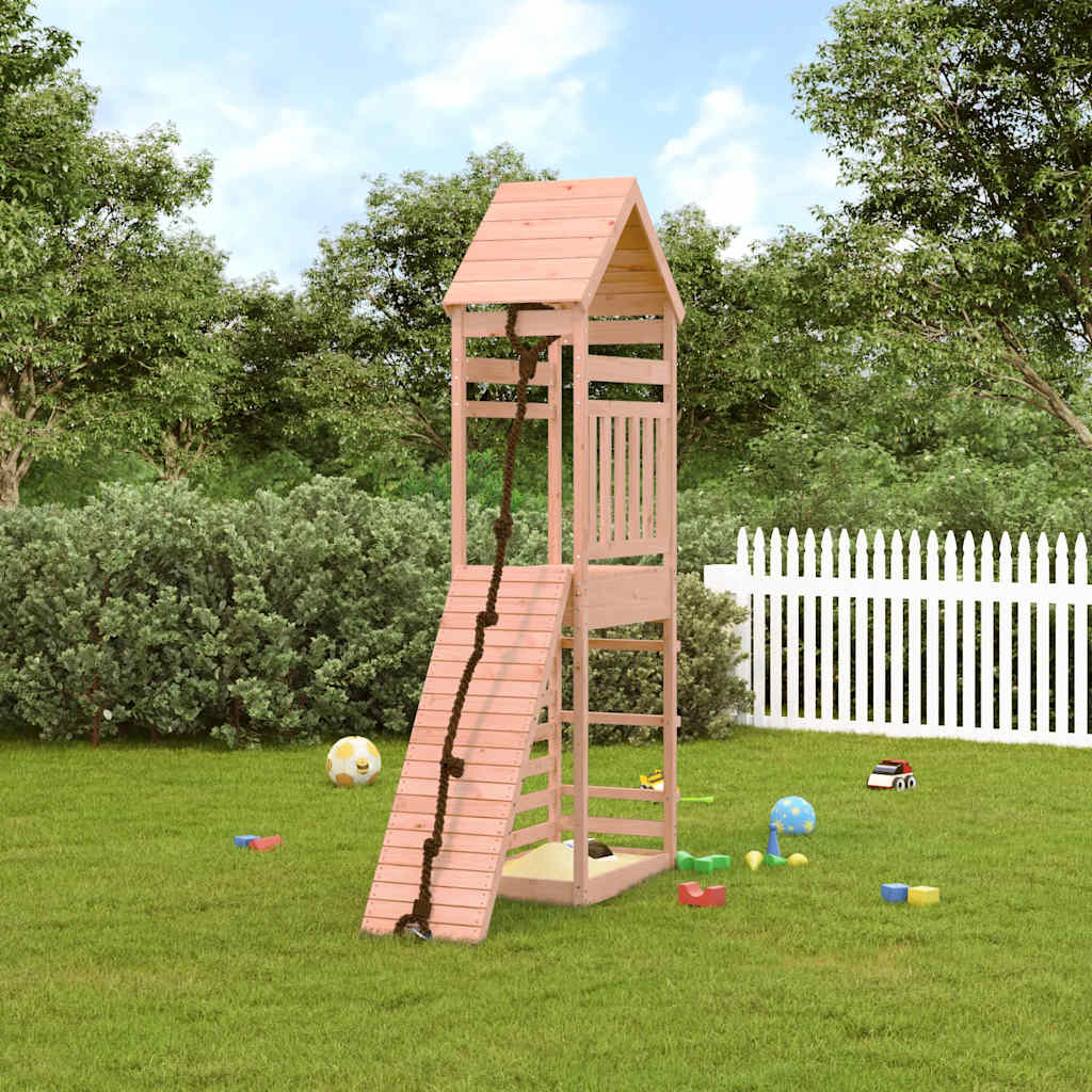 Spielturm mit Kletterwand Massivholz Kiefer