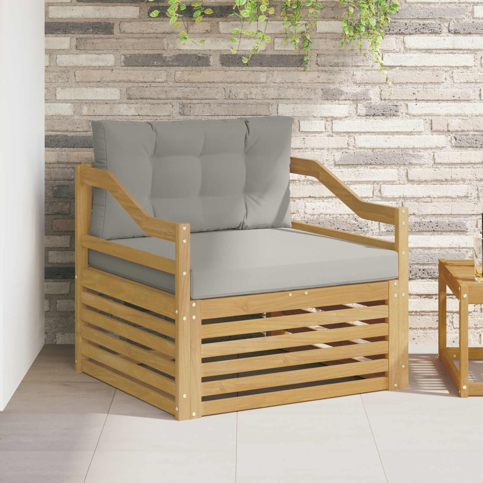 2 Stück Outdoor-Sofa Natur