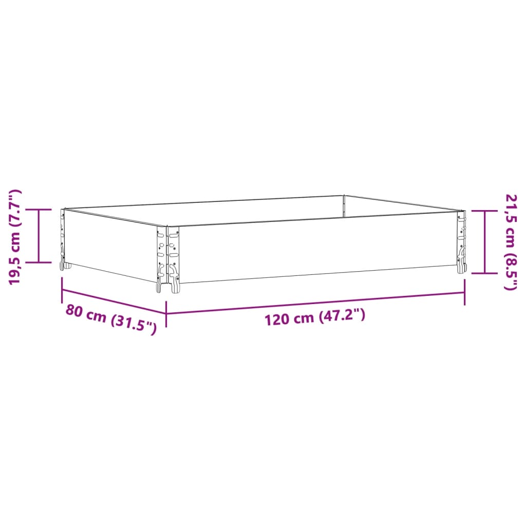 Pflanzkasten Grau 150x100 cm Massivholz Kiefer