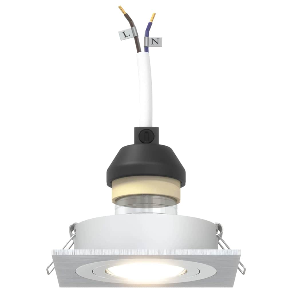 Spotlight 6 pcs Weiß 9 x 9 x 2 cm Aluminium