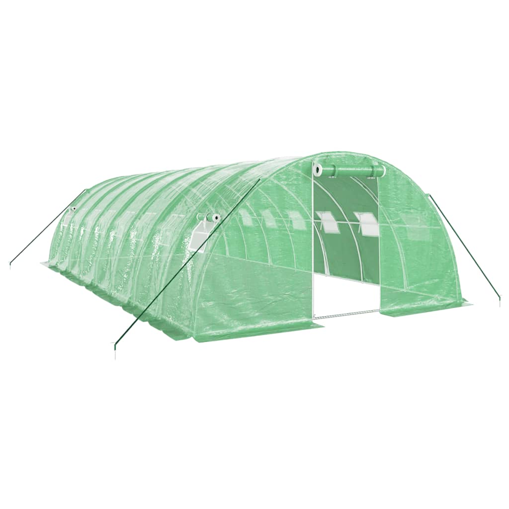 Gewächshaus mit Stahlrahmen Grün 8 m² 4x2x2 m