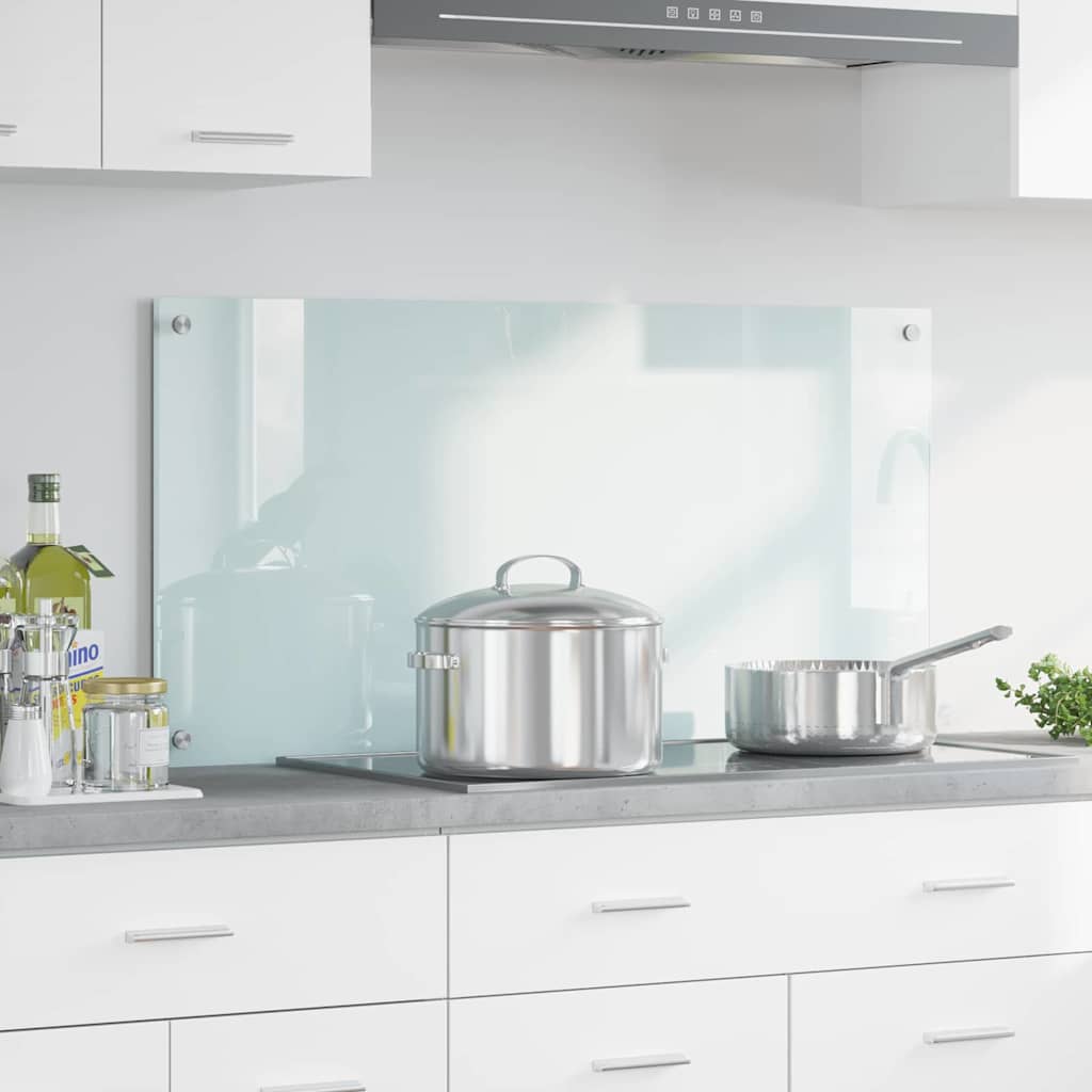 Küchenrückwand 2 pcs Weiß 70 x 40 cm Gehärtetes Glas