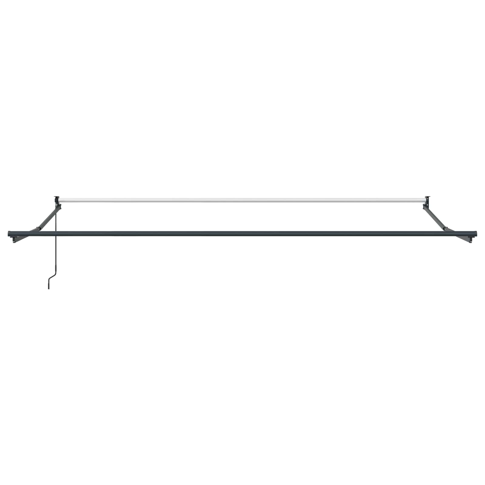 Ausziehbarer Sonnenschirmrahmen Weiß 300 x 250 cm Aluminium