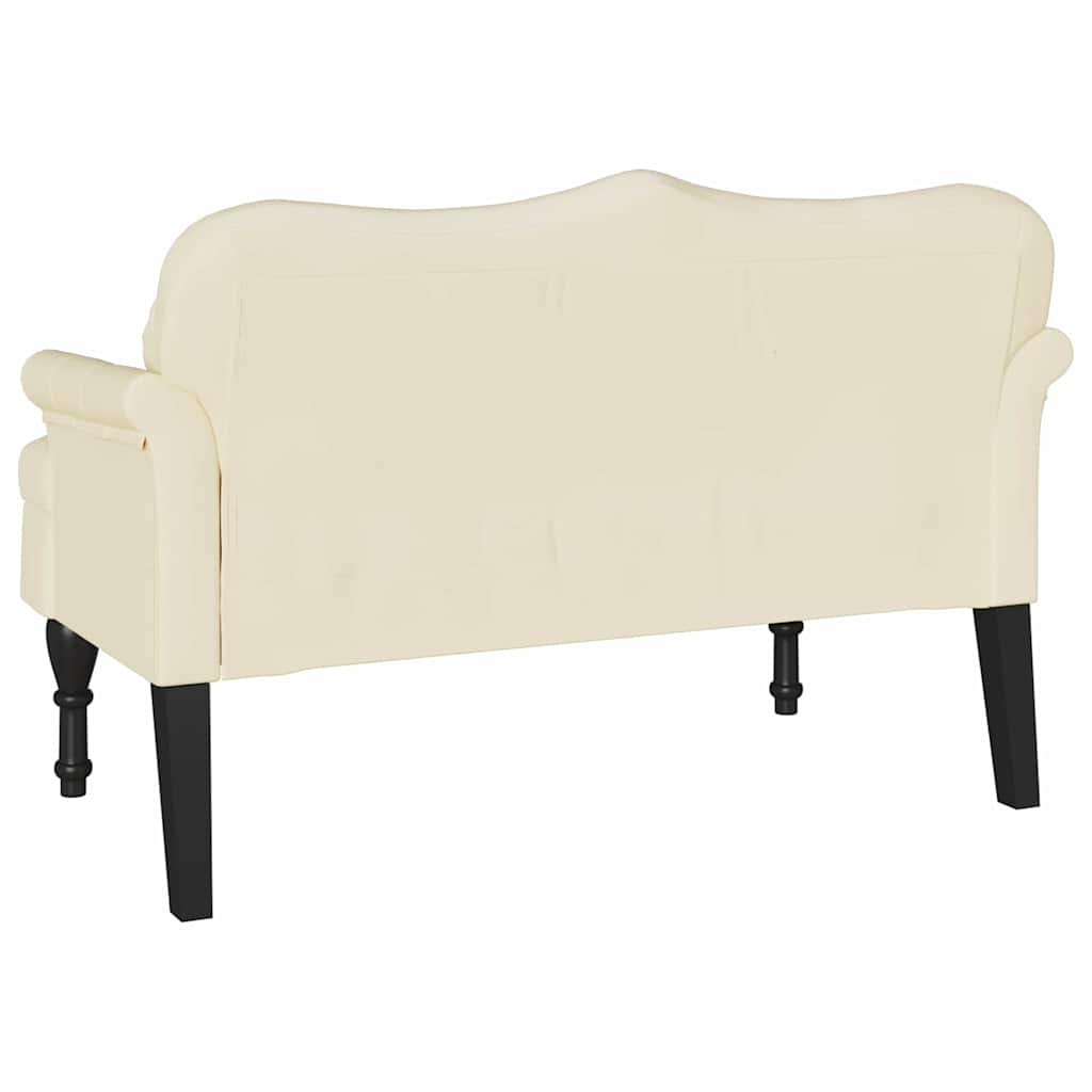Chesterfield Bank Creme 120,5 x 65 x 75 cm Kunstleder