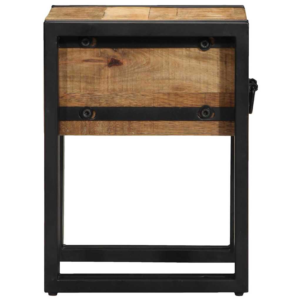 Beistelltisch mit Schubladen 40 x 40 x 50 cm Massivholz Mango