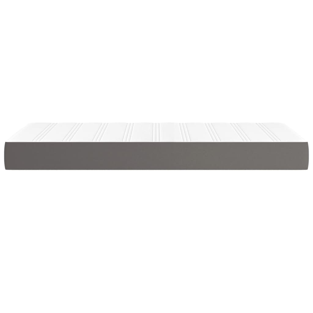 Taschenfederkernmatratze Mittel Schwarz 80x200x20 cm Kunstleder