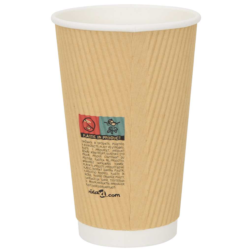Pappbecher 500 Stk. 8oz 200ml Braun