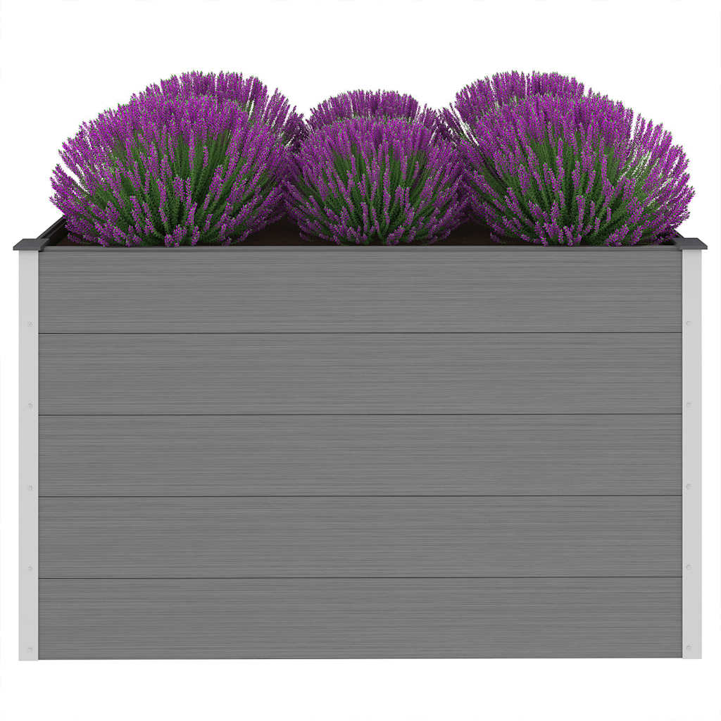 Garten-Hochbeet 200x50x54 cm WPC Grau