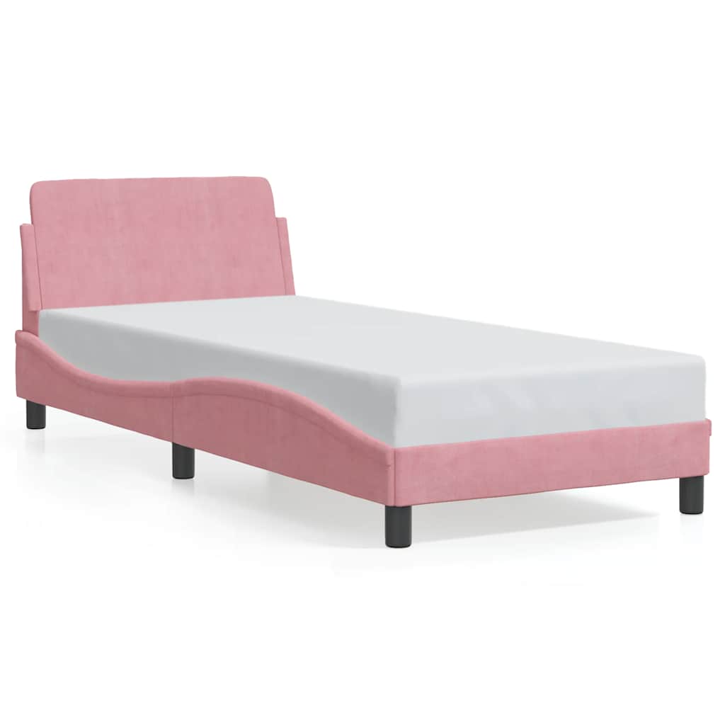 Bettgestell "Dover" Hellgrau 80x200 cm Samt