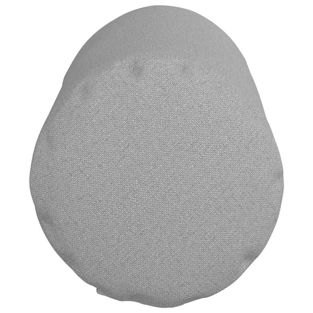 Bolsterkissen 2 Stück Hellgrau Ø 15 x 40 cm Stoff