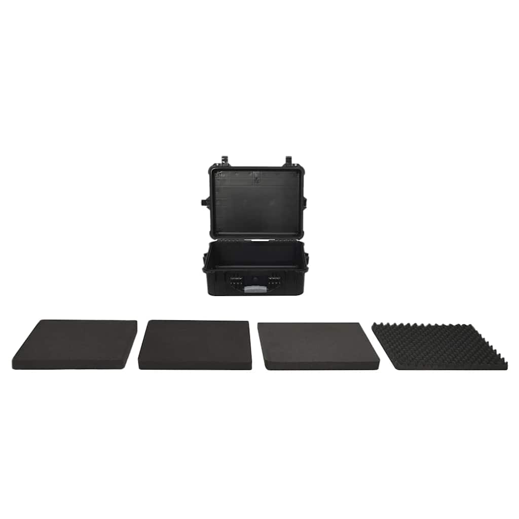 Koffer für Flugreise Tragbar Schwarz 46,5x21,5x17,5 cm PP