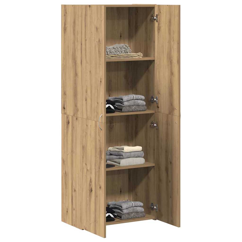 Aktenschrank Weiß 60x32x153 cm Holzwerkstoff