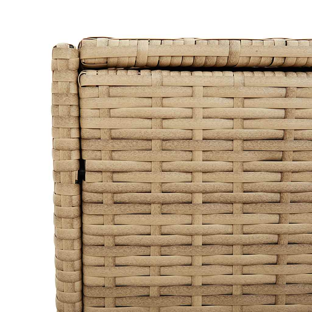 Gartentruhe Schwarz 283L Poly Rattan