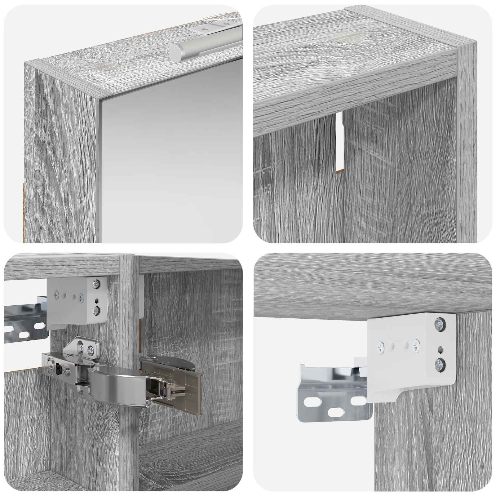 Badezimmerschrank-Set 3 pcs 80 x 10,5 x 50 cm Holzwerkstoff