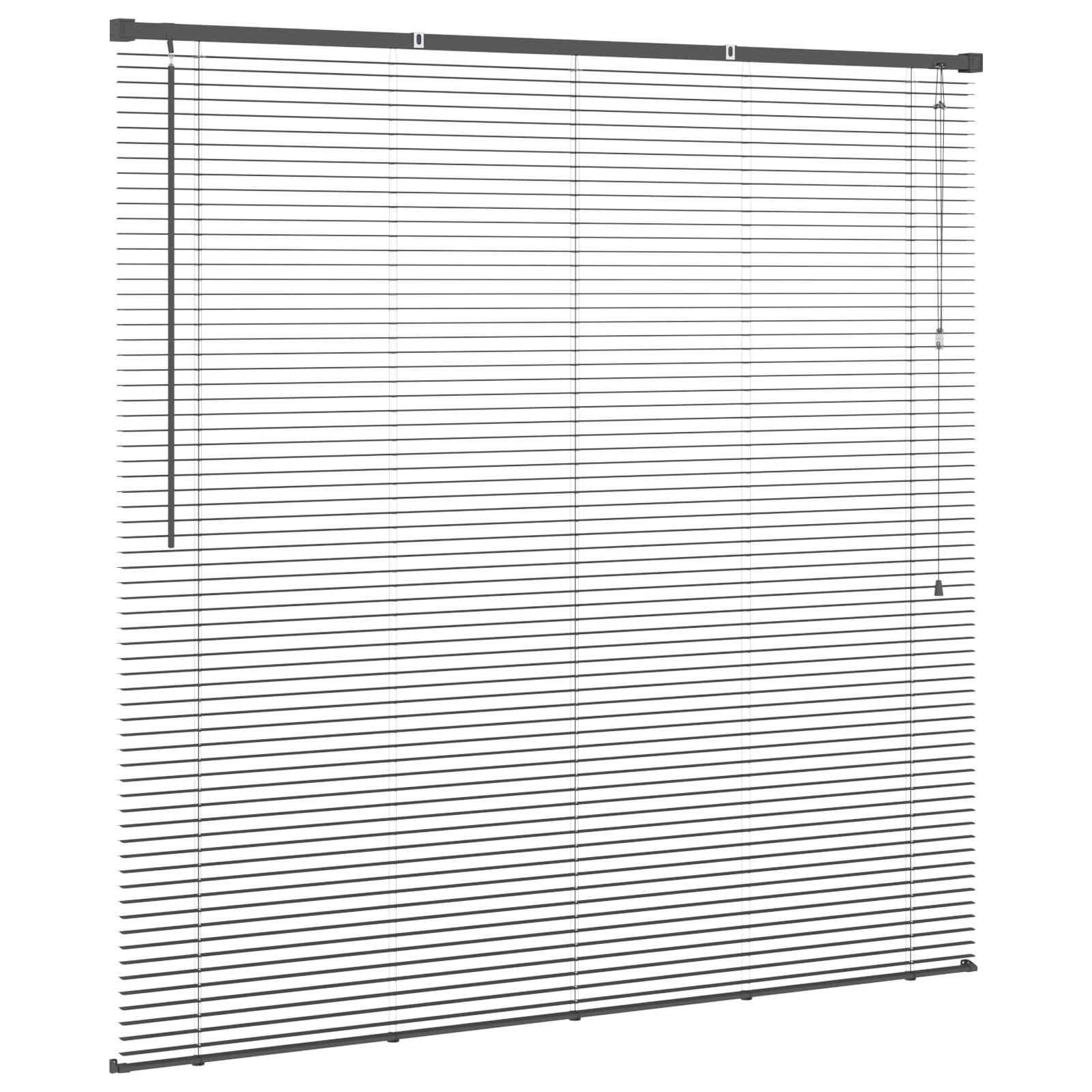 Jalousie Silber Grau 150 x 40 cm 25 mm PVC