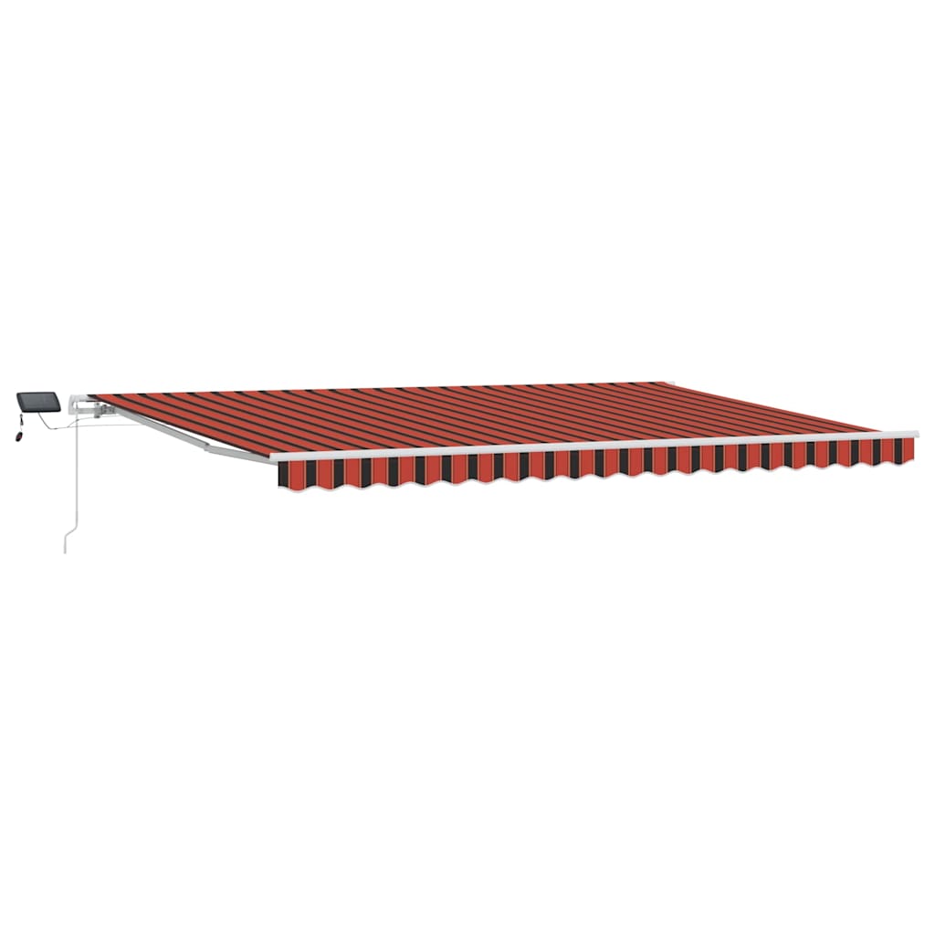 Markise Manuell Einziehbar mit LED 300x250 cm Blau und Weiß