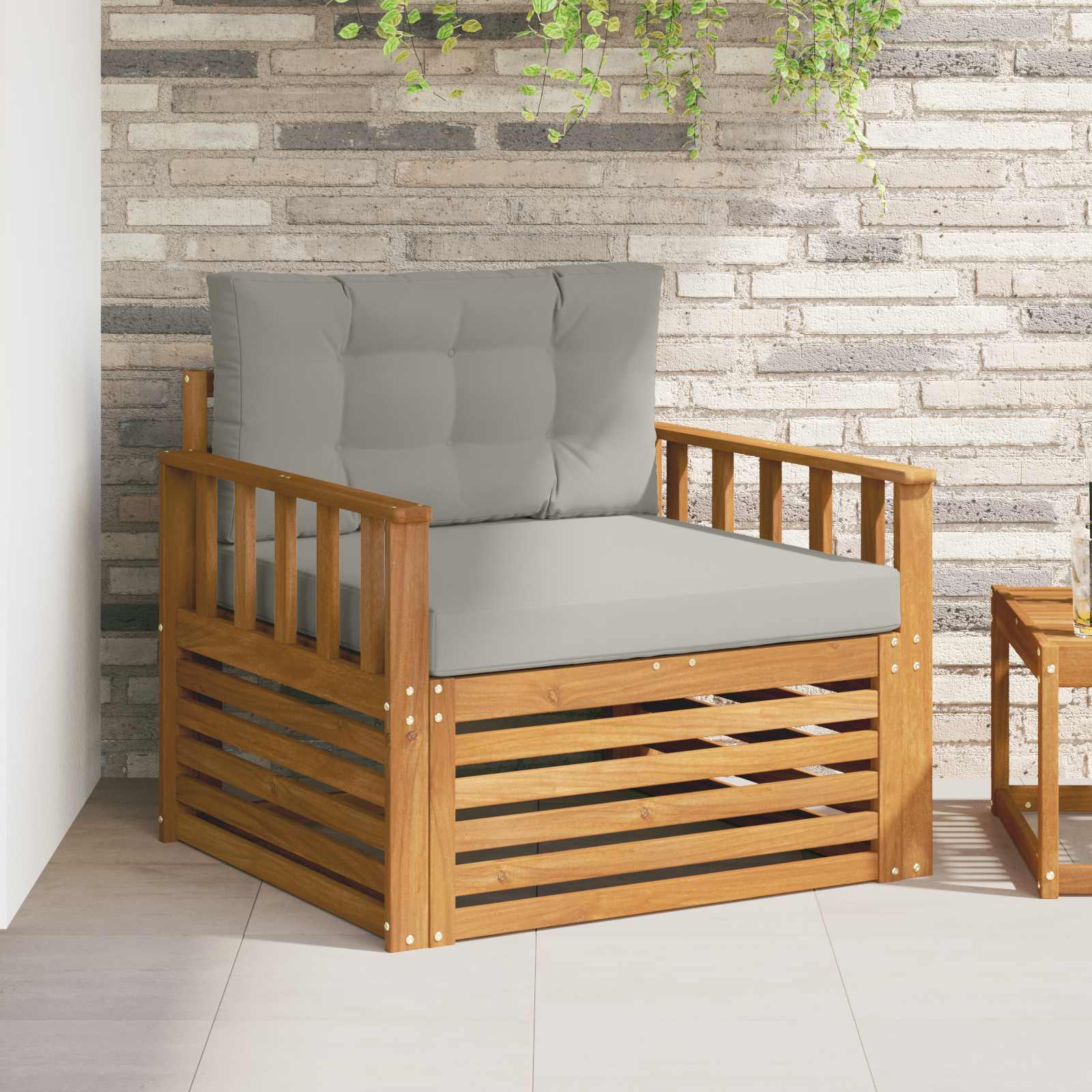 2 Stück Outdoor-Sofa Natur