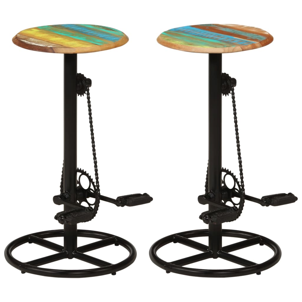 Barhocker 2 Stk. Massivholz Mango