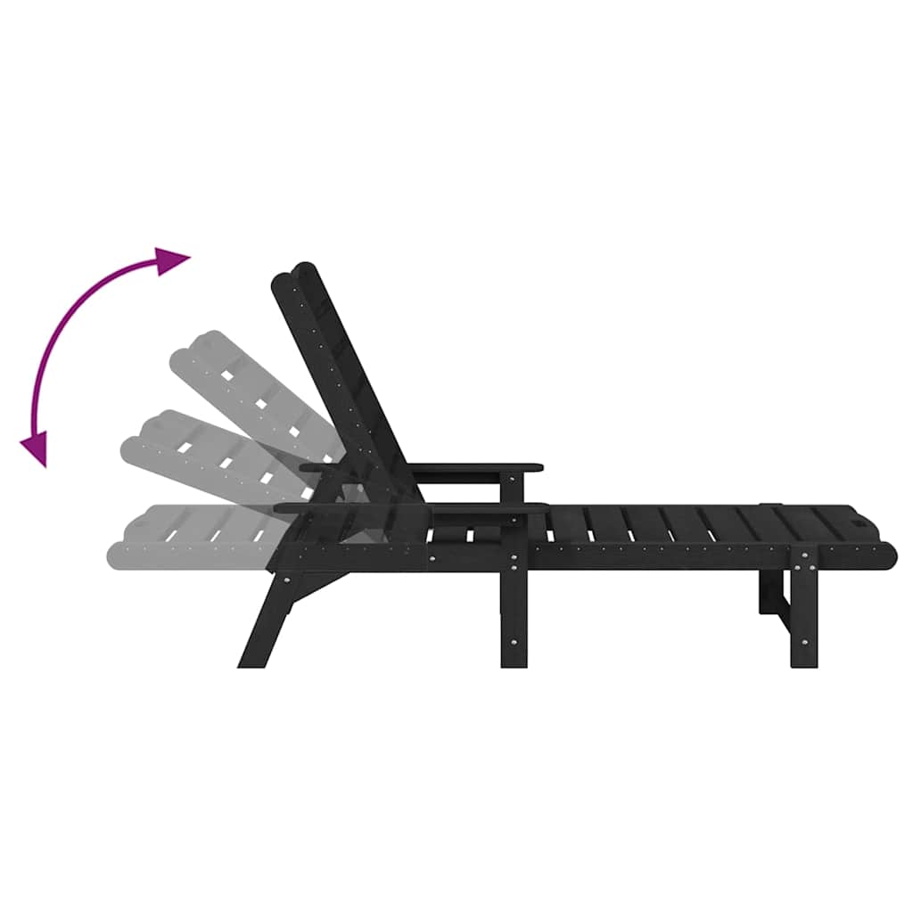 Sonnenliege 2 pcs Weiß 195,5 x 53 x 98,5 cm Polyethylen