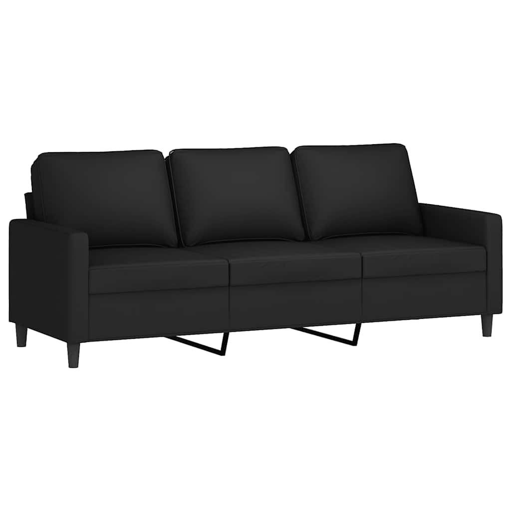 3-Sitzer-Sofa mit Hocker Rosa 180 cm Samt