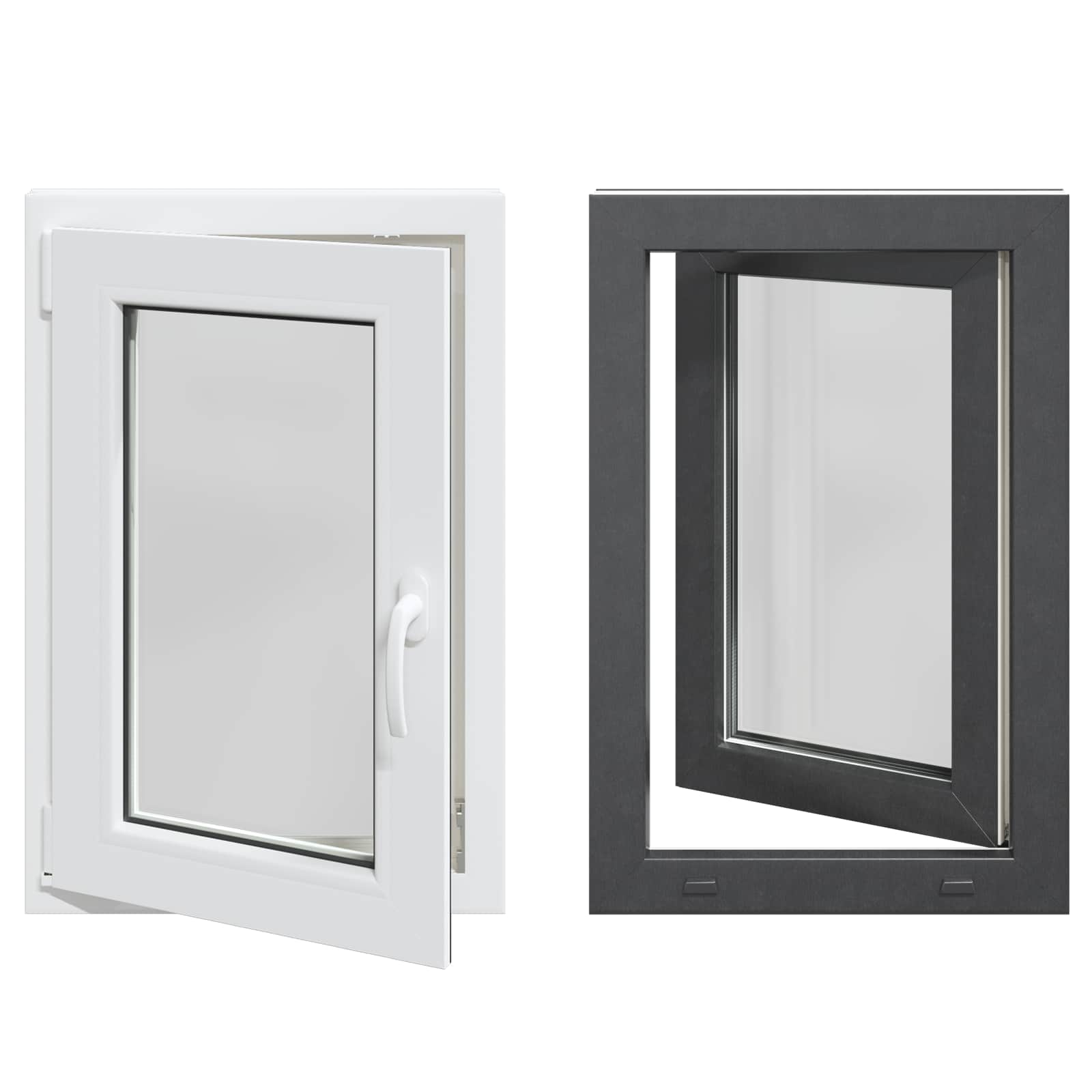 Kellerfenster RISOR 50 x 50 cm PVC und Glas Weiß
