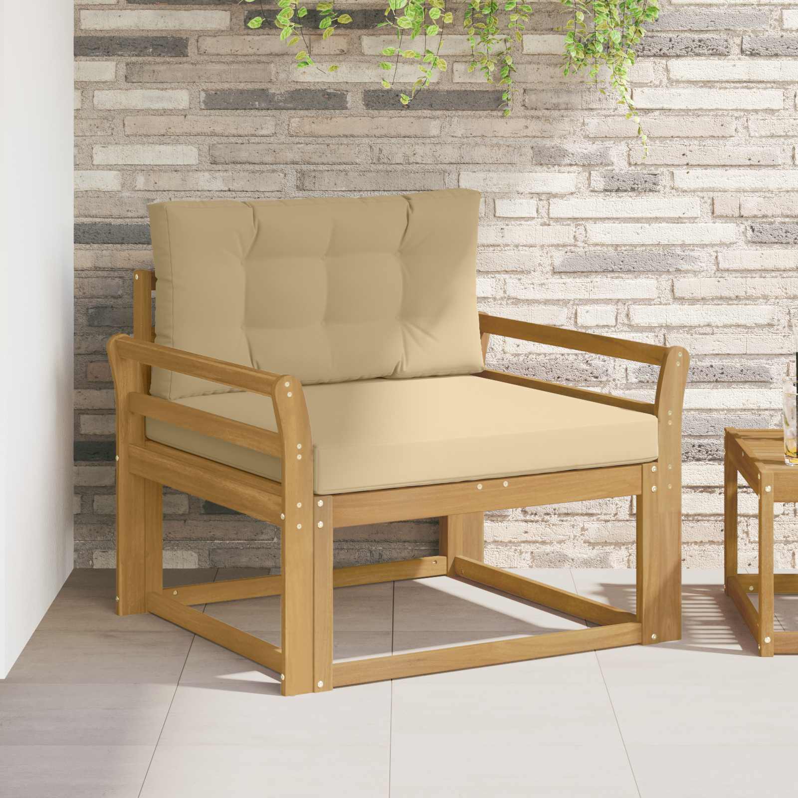 Outdoor Mittelsofa Natur