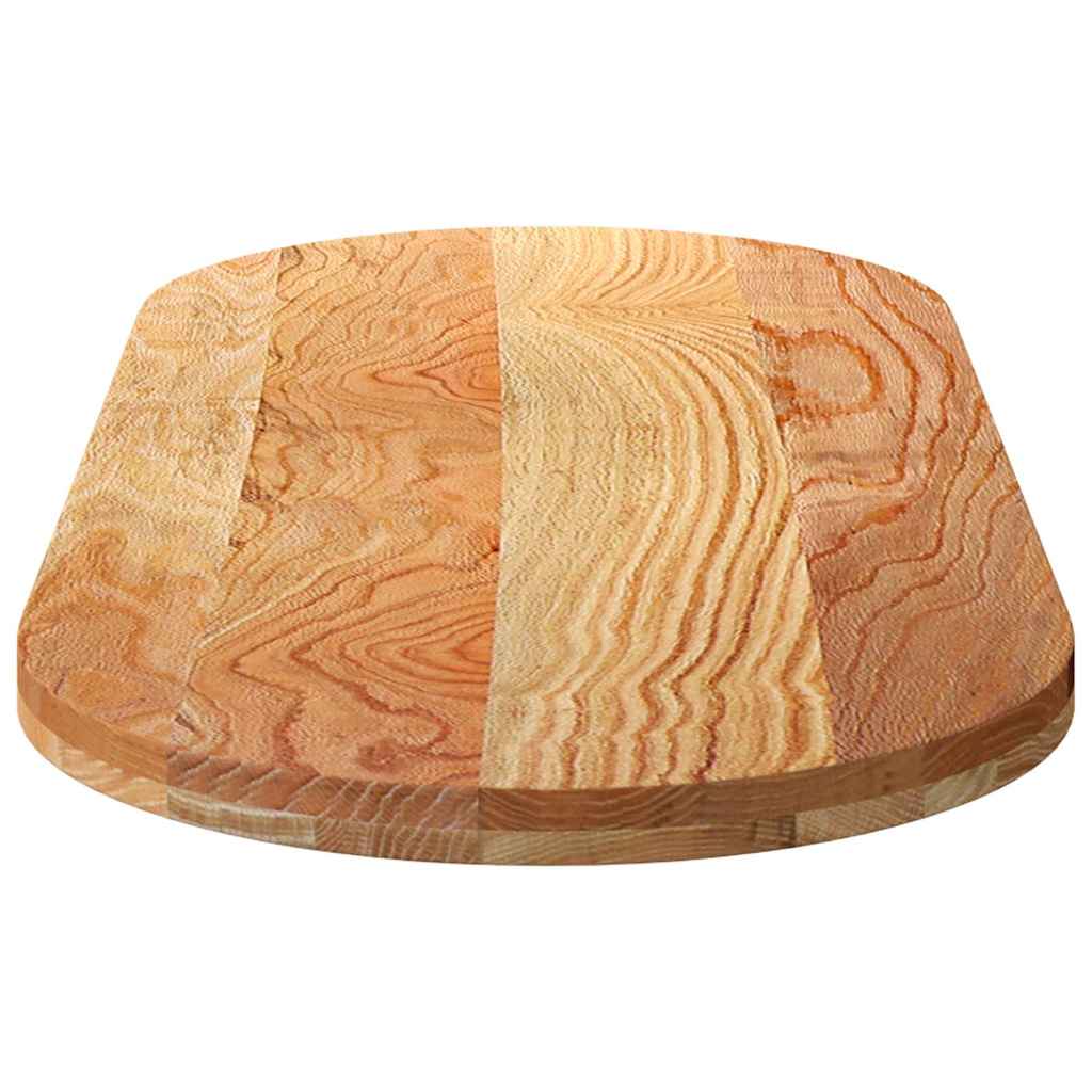 Tischplatte 80x40x2 cm Massivholz Eiche Oval