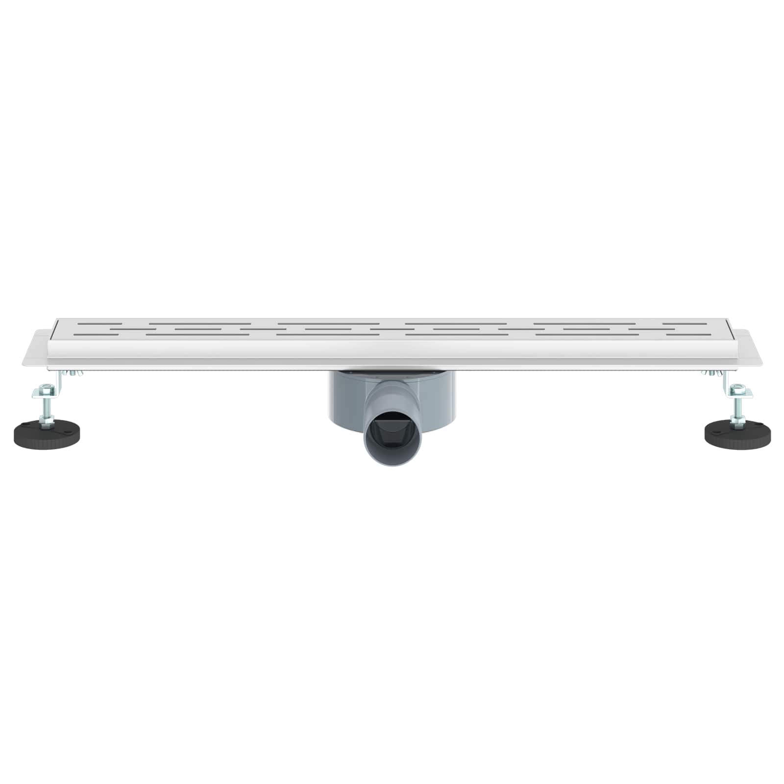 Duschabfluss mit Glashülle und 360° Siphon Schwarz 50 cm