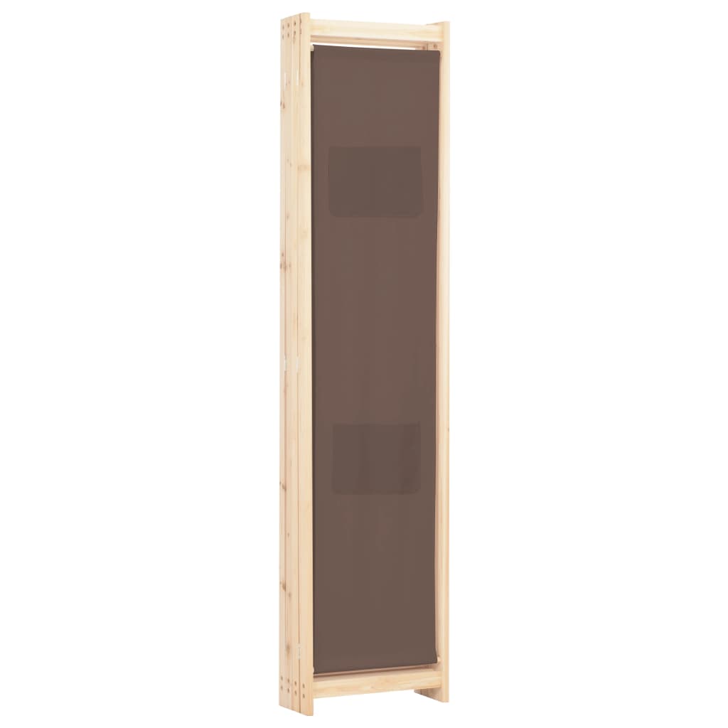 5-teiliger Raumteiler Creme 200 x 170 x 4 cm Stoff