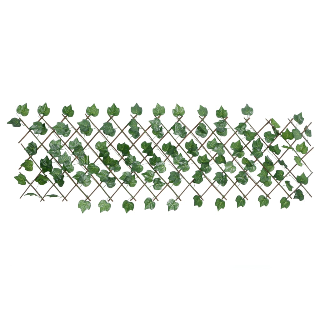 Rankgitter mit Künstlichem Weinlaub Erweiterbar Grün 180x20 cm