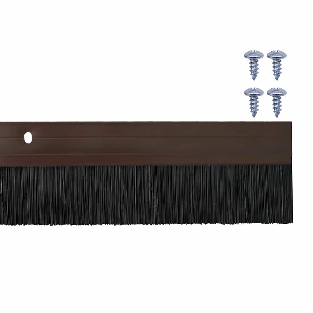 Aufsteck Türbürstendichtungen 2 pcs Braun 100 cm