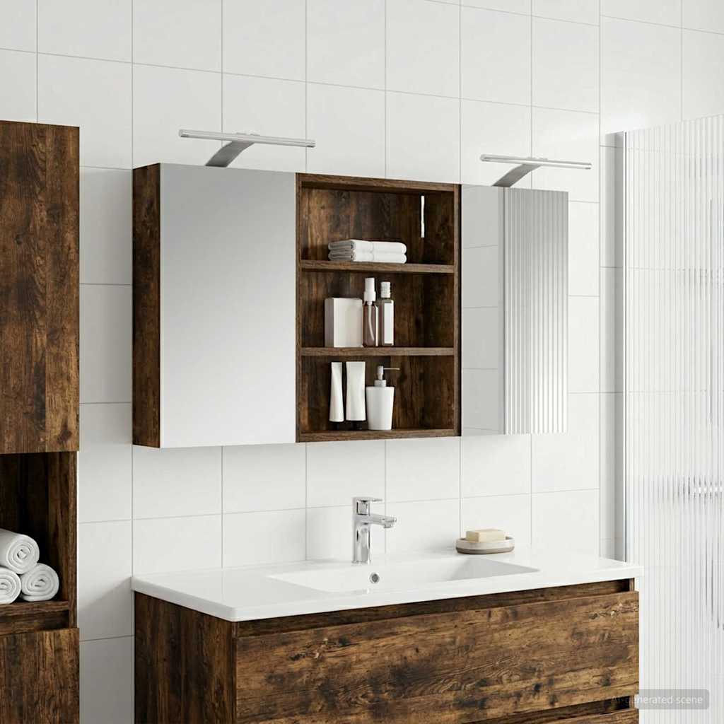 Badezimmerschrank-Set 3 pcs 80 x 10,5 x 50 cm Holzwerkstoff