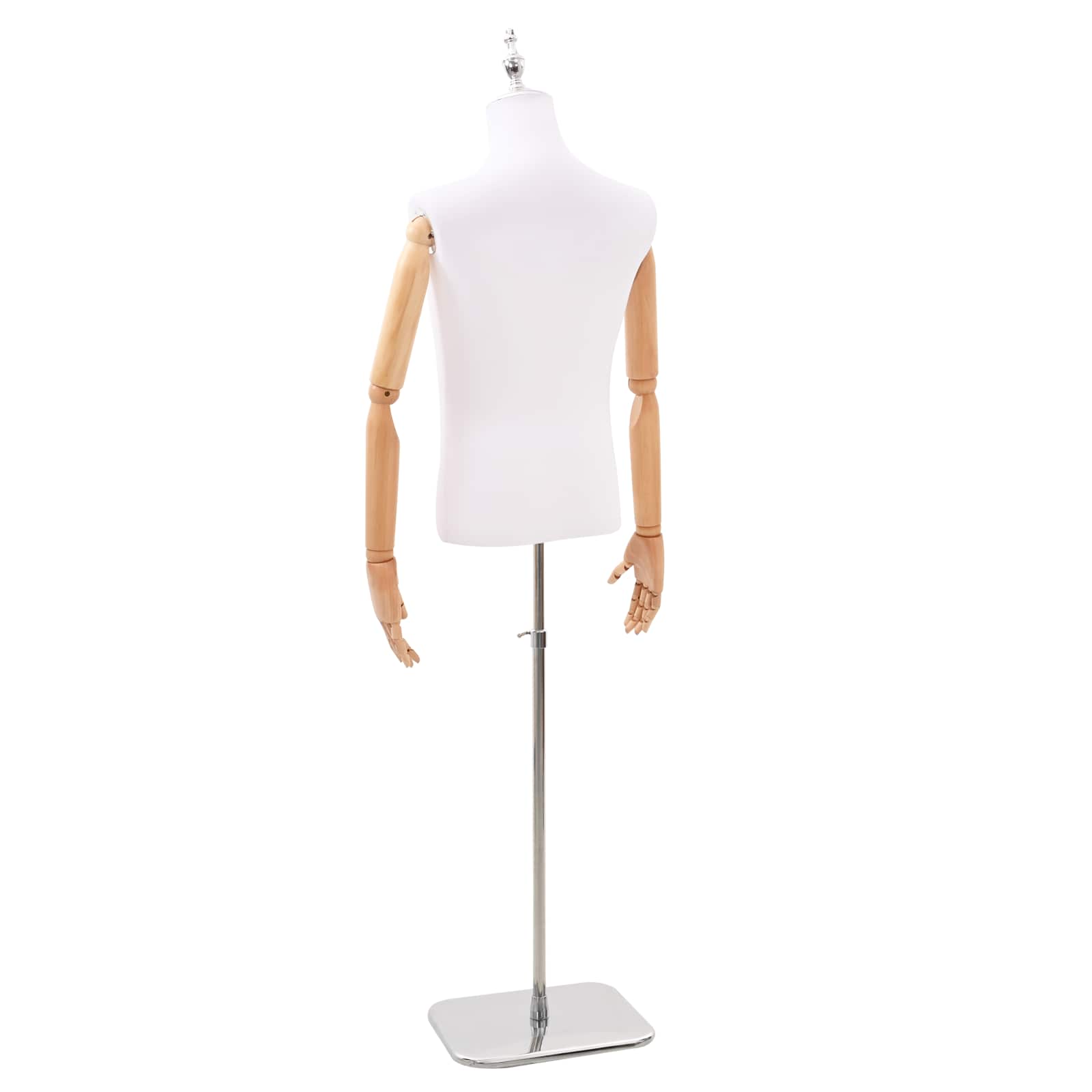 Verstellbare Mannequin 165-213 cm mit Fuß Weiblich PP Weiß