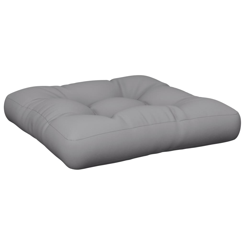 Palettenkissen 50x50x12 cm Grau Stoff