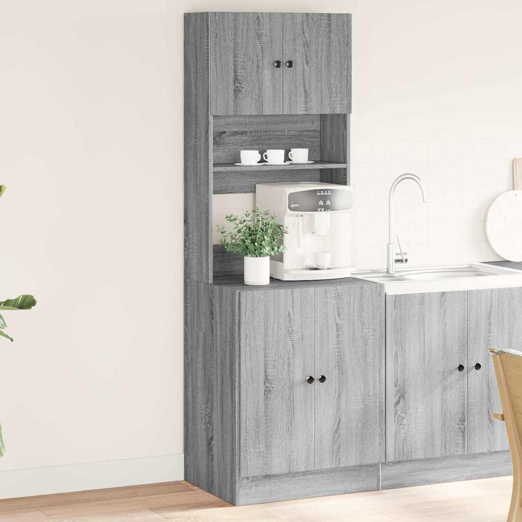 Küchenschrank Weiß 60x50x180 cm Holzwerkstoff