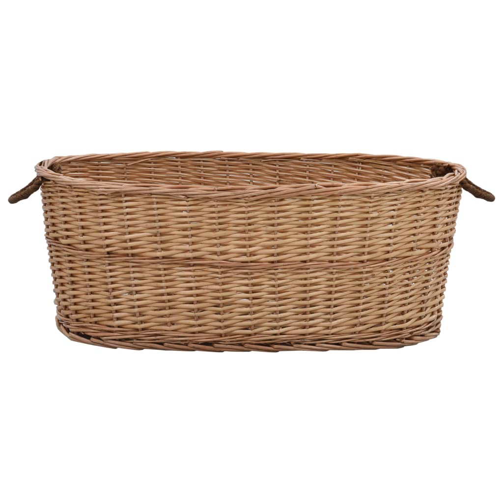 Holzkorb mit Tragegriffen 56x40x28 cm Natur Weide