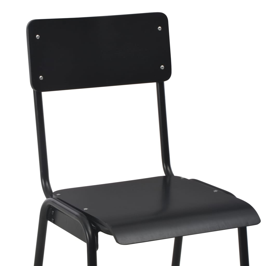 Barhocker 4 Stk. Massives Sperrholz Stahl