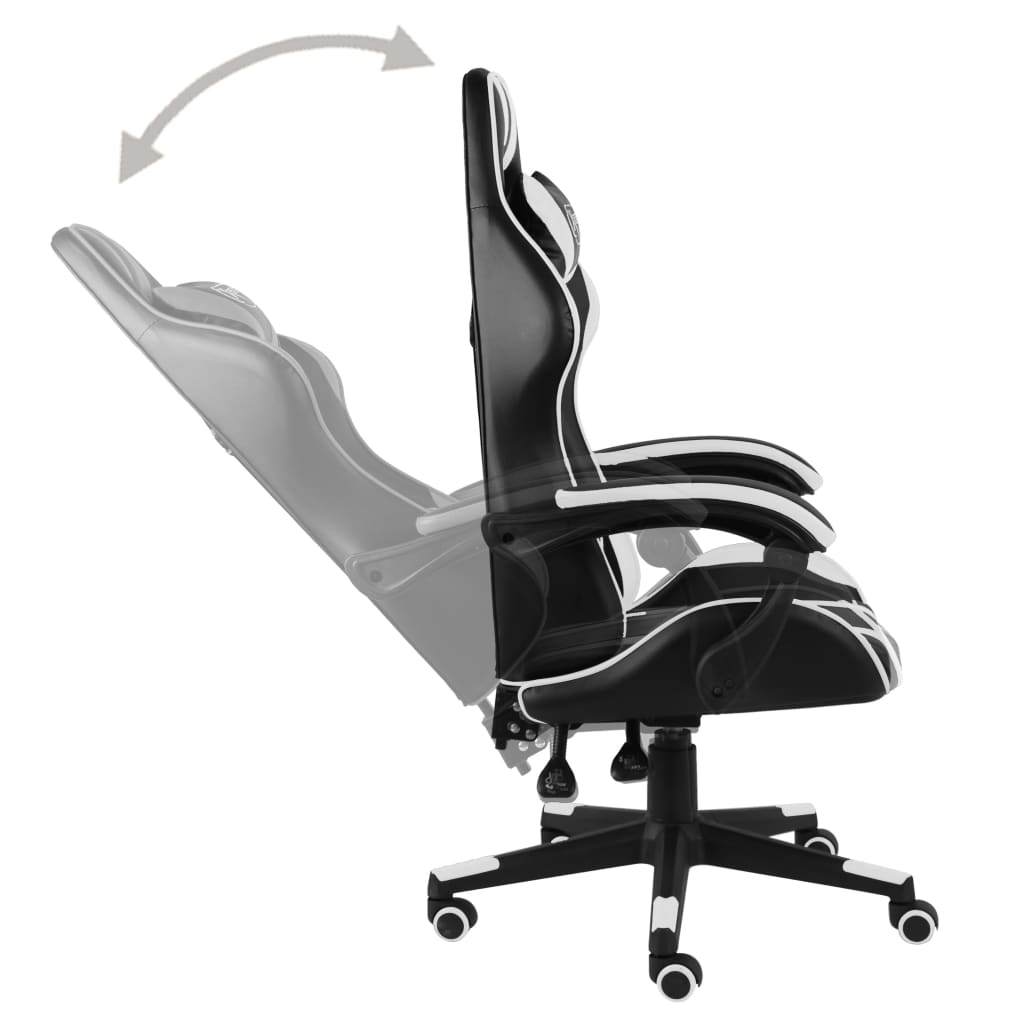 Gaming-Stuhl Schwarz und Blau Kunstleder