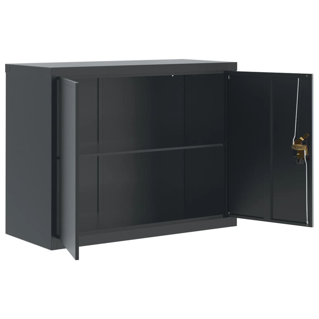 Aktenschrank Weiß 90x40x110 cm Stahl