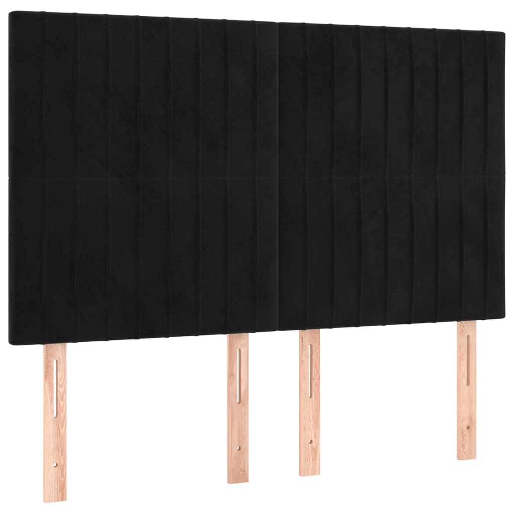 Kopfteil Hellgrau 80x5x118/128 cm Samt