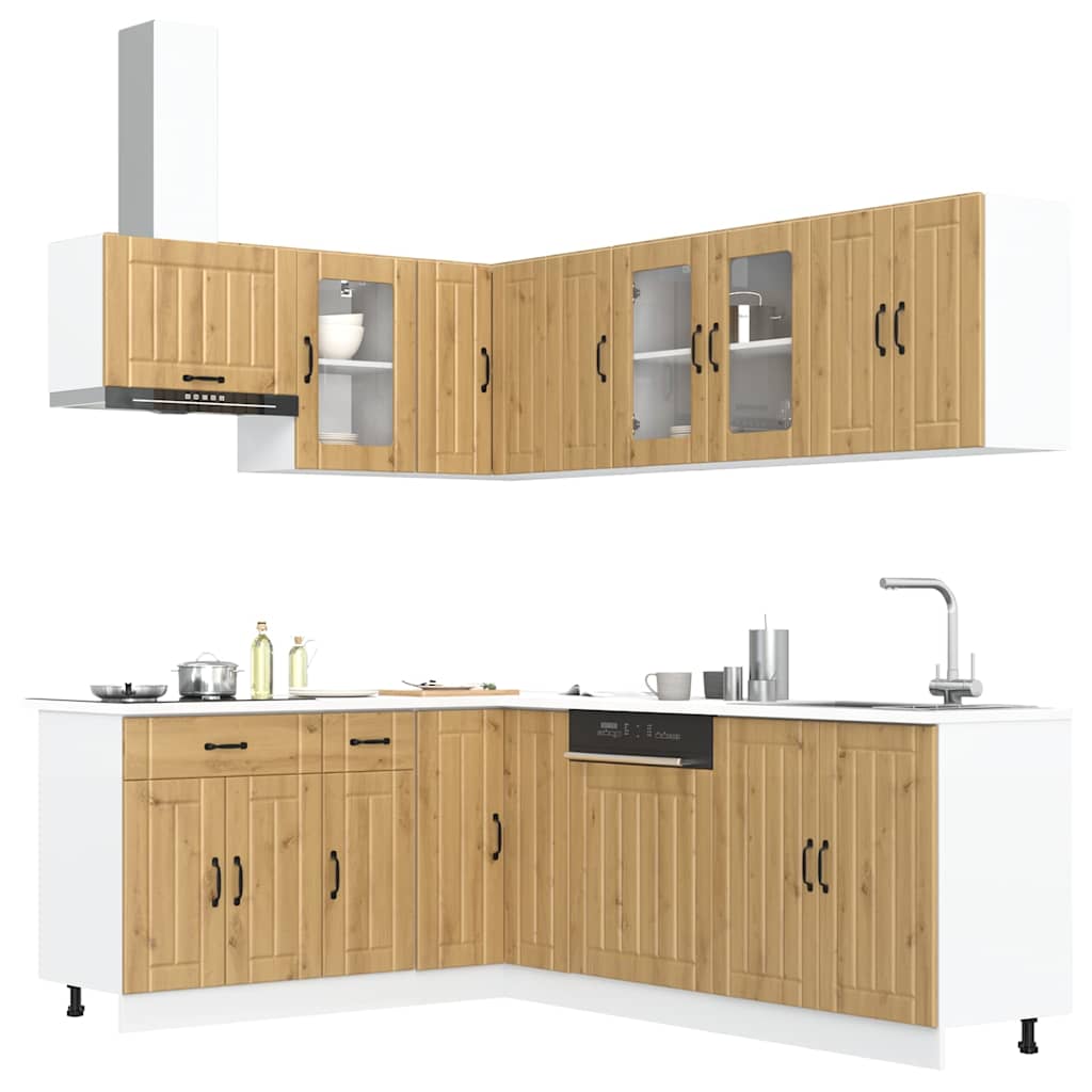 11-tlg. Küchenschrank-Set Lucca Weiß Holzwerkstoff